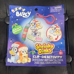 New Bluey & Bingo Beaded Clip On Activity Shrinky Dinks In Sealed Package